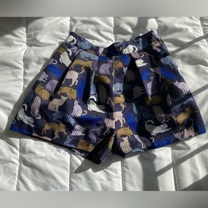 H&M High Waisted Cat Print Shorts